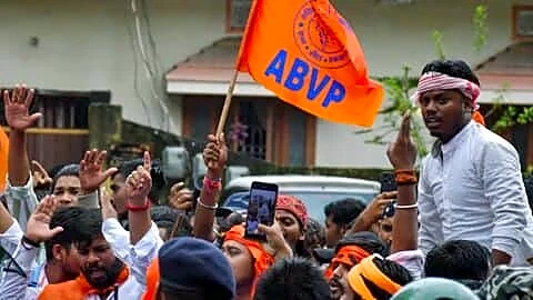 ABVP stages protests backing Jharkhand students at over 1,200 universities