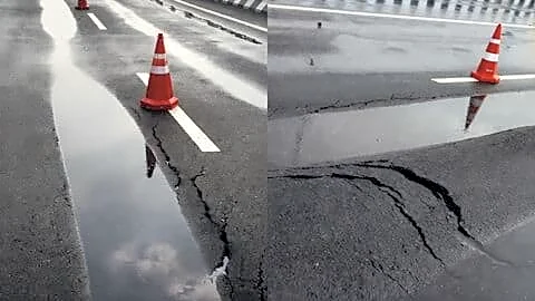 Lucknow-Kanpur Expressway sinks at Korari prompting Allahabad High Court PIL