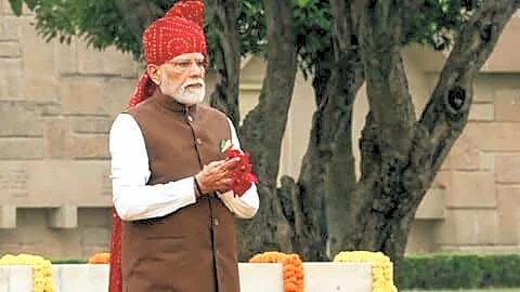 PM Modi pays tribute at Rajghat on 79th Independence Day (August 15, 2026)