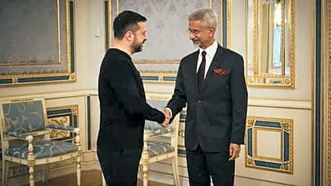 S. Jaishankar meets Volodymyr Zelenskyy in Kyiv, stresses energy flow