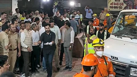 At least 6 killed in Satya Niketan PG collapse