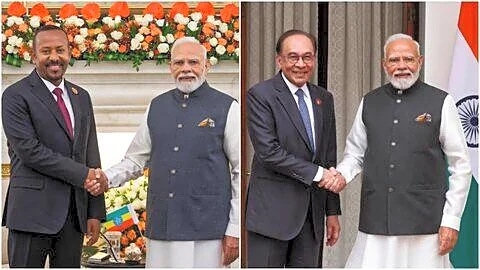 Modi meets Abiy Ahmed and Anwar Ibrahim to discuss defense