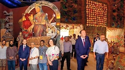US Ambassador Sergio Gor joins Durga Puja celebrations in Kolkata