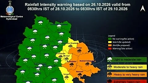Cyclone Arnab to bring heavy rain across Telangana October 28