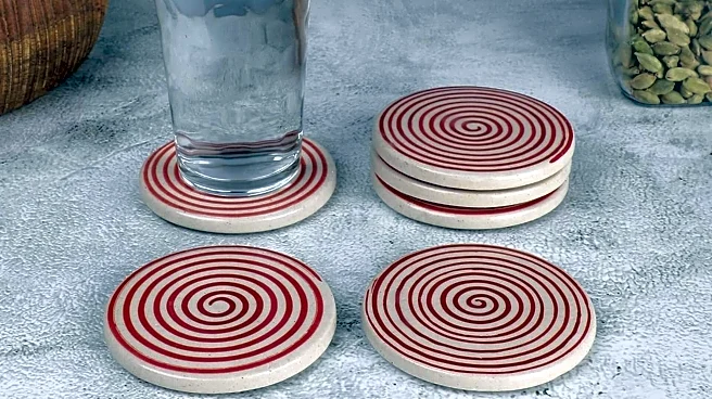 Elevate your dining experience with hand-painted ceramic coasters