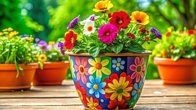 How to stencil geometric patterns on planters