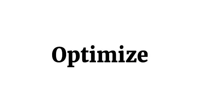 Word of the Day: Optimize
