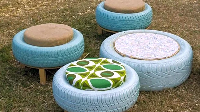 Create stylish stools using old tires, we tell you how