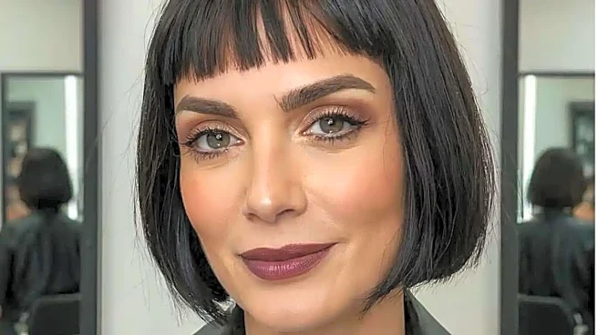 The various ways you can style your micro-bangs