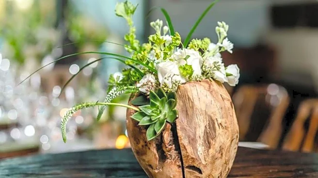 Coconut shell flower vases: A sustainable decor choice