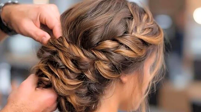 How to style half-up rope braids