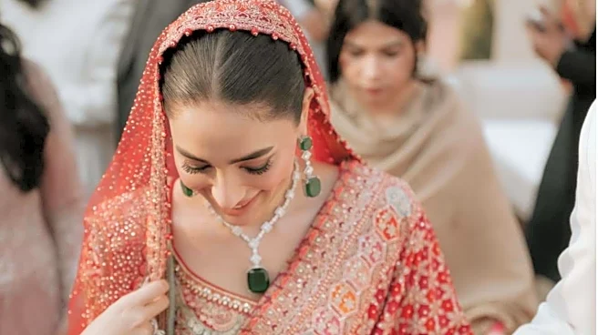 Nawaz Sharif's grandson's bride stuns in Indian designers, sparking buzz