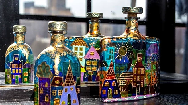 Use glass bottles to revamp those boring shelves