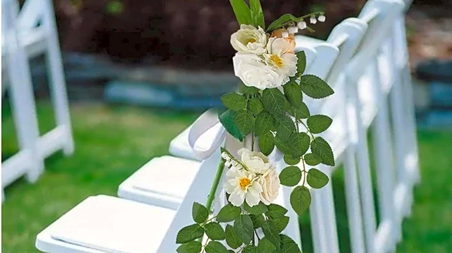 Hungarian weddings have some unique chair decor traditions
