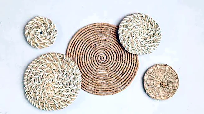 Add a charm to boring walls with paper plate baskets