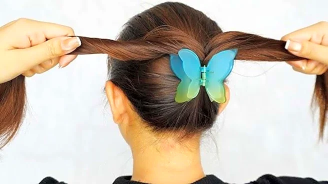 Secret to classic hairstyling? It is butterfly clips