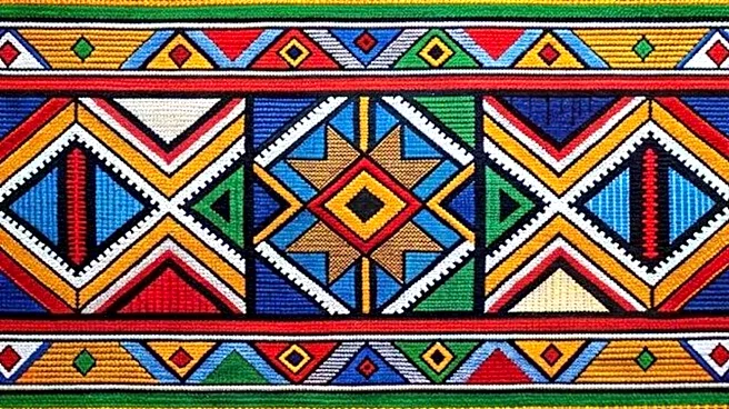 How to make colorful Ndebele art with yarn