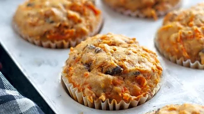 Your new go-to snack: Carrot raisin muffins