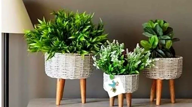 How to use handmade baskets as planters