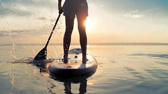 Paddleboarders, explore the beauty of the Volta River