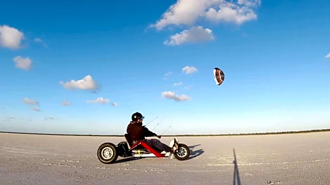 Kite-buggying is a fun way to explore deserts!