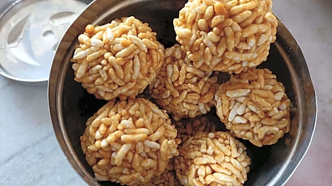 Got rice puffs? Turn them into these sweet laddus