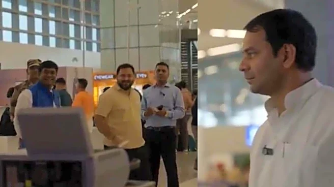 Estranged brothers Tejashwi, Tej's awkward encounter at airport goes viral