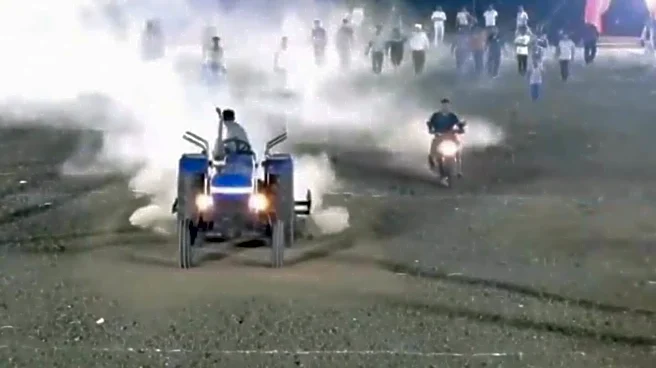 Uninvited to cricket match, Maharashtra politician drives tractor onto pitch