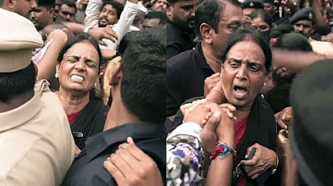 Video: Security officials pull BRS MLA's hair during protest