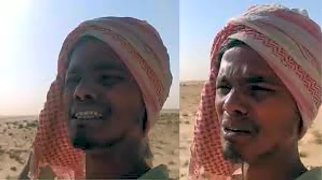 Video: Indian in Saudi desert asks PM Modi for help