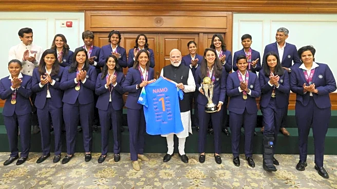 Namo 1: PM Modi gifted jersey by Women's WC winners