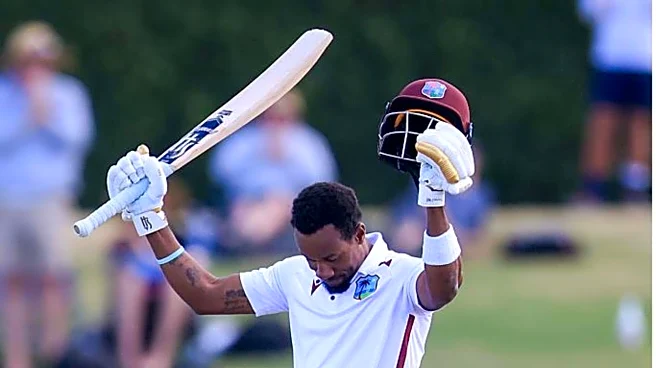 3rd Test: Ton-up Hodge keeps WI alive vs NZ