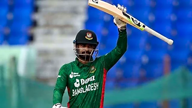 Bangladesh's Litton Das slams his maiden ODI fifty against NZ