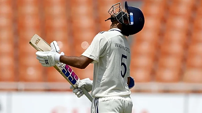 One-off Test: Sundar scores 52* as India declare at 564/8