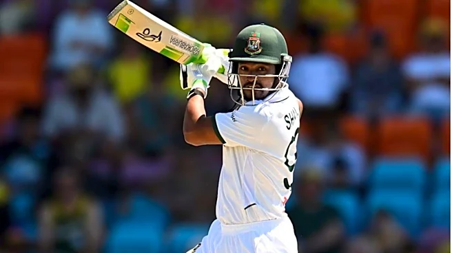 Darwin Test: Najmul Hossain Shanto slams his seventh half-century