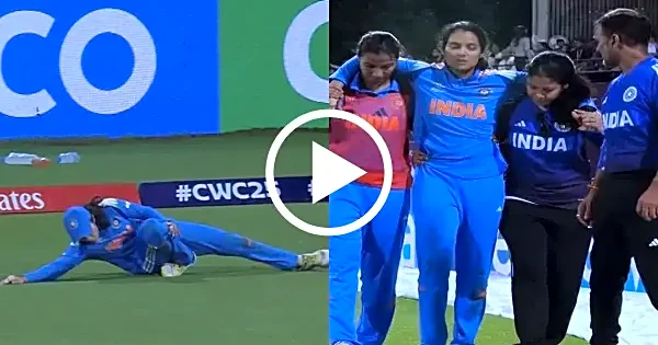 WATCH: Pratika Rawal twists her ankle in horrible visual; gets taken off the field during ICC Women’s CWC 2025 clash