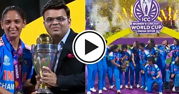 WATCH: Harmanpreet Kaur emulates MS Dhoni's trophy celebration after India's Women's CWC 2025 final win
