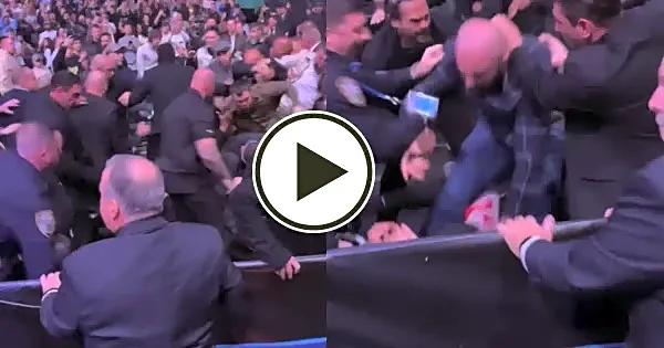 WATCH: Dillon Danis gets into cageside fight with team Khabib at UFC 322; gets escorted out