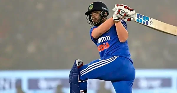 WATCH: Jitesh Sharma touches the feet of Harleen Deol