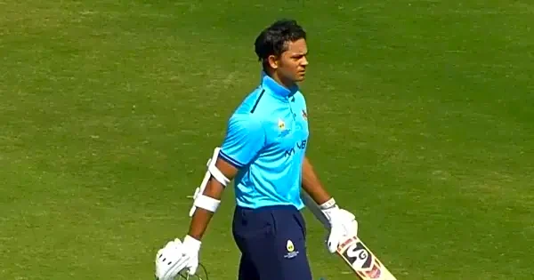 Yashasvi Jaiswal scores century in SMAT, Watch his celebration