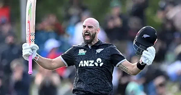 Watch : Daryl Mitchell smashes back to back century against India