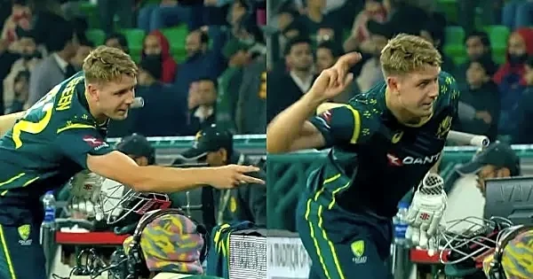 Watch : Cameron Green furious after getting out to Chucker Usman Tariq