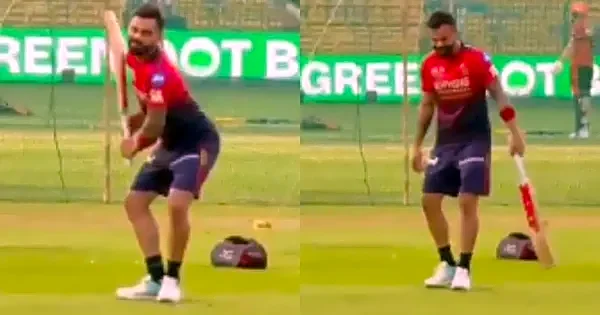 WATCH: Virat Kohli imitates Romario Shepherd’s batting style at nets; goes viral