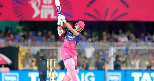 WATCH: Yashaswi Jaiswal hits experienced players for big sixes in RR vs MI