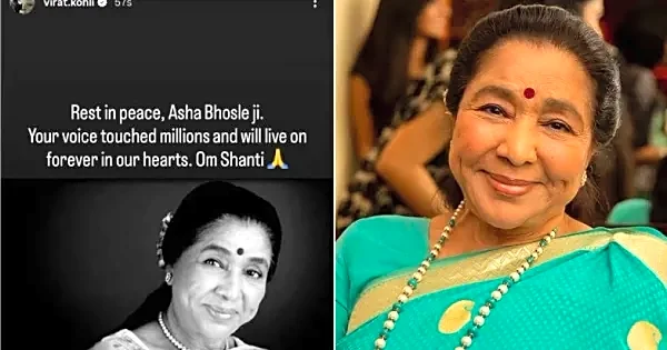 Virat Kohli pays tribute to legendary Indian playback singer Asha Bhosle