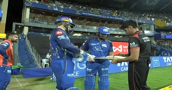 WATCH: Rohit Sharma loses cool after umpire checks thickness of his bat in MI vs RCB