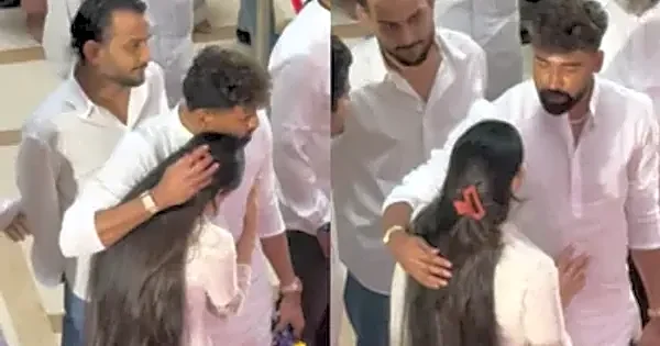 Mohammad Siraj attends Asha Bhosle’s funeral, consoles her granddaughter Zanai Bhosle