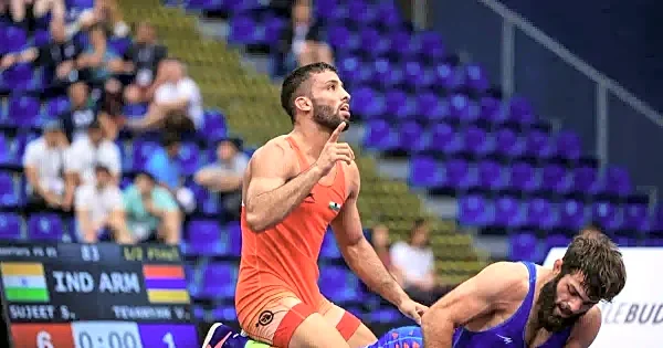Indian wrestler Sujeet Kalkal climbs to No.1 in World rankings in 65kg freestyle category
