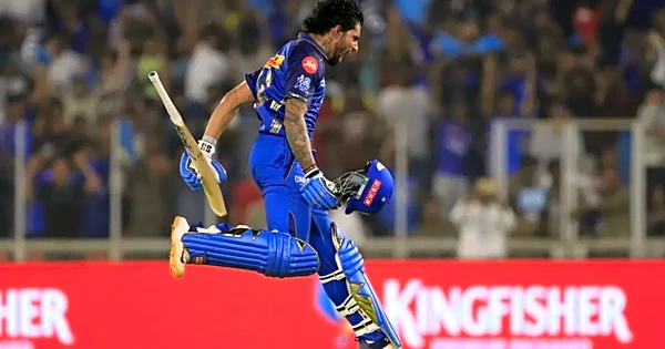 TilakTilak Varma scores his first IPL century amidst form concerns against GT in IPL 2026; pulls unique celebration