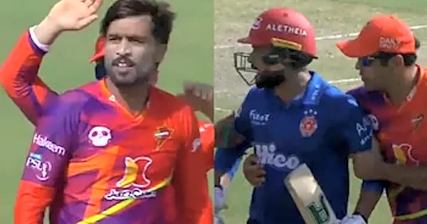 Mohammad Amir and Faheem Ashraf engage in heated on-court argument during Rawalpindiz-Islamabad United clash